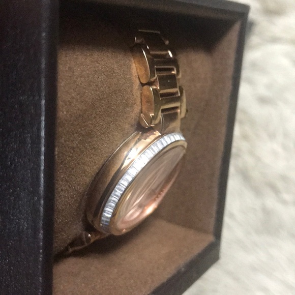 Michael Kors Rose Gold Crystal Studded Watch - Picture 5 of 6